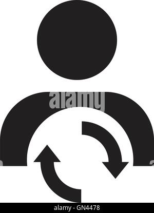 User arrow icon. Redo Stock Vector