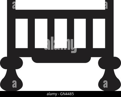Crib isolated icon Stock Vector