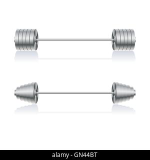 Set barbells, vector illustration. Stock Vector