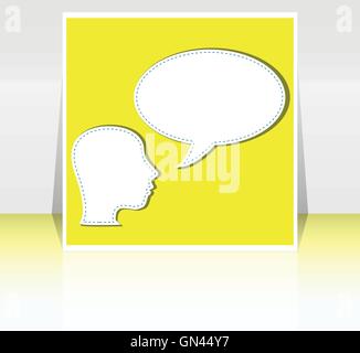 man with Speech Bubbles over his head vector illustration Stock Vector