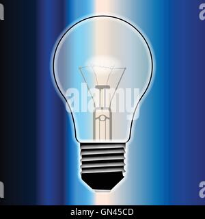 Blue Light Bulb Stock Vector