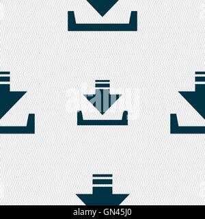Restore icon sign. Seamless pattern with geometric texture. Vector Stock Vector