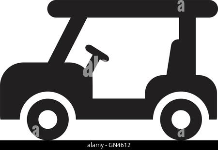 golf design over white background icon Stock Vector