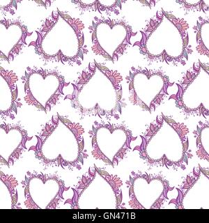 Blossoming Heart pattern Stock Vector