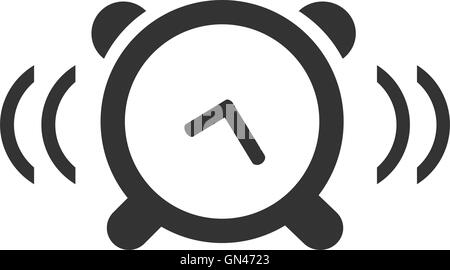 Black isolated clock icon on white background vector Stock Vector