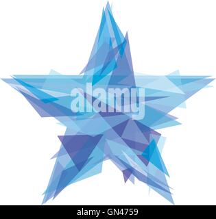 Creative polygon star Stock Vector