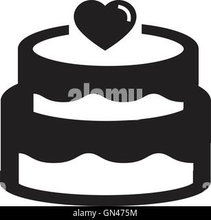 Love cake web icon Stock Vector