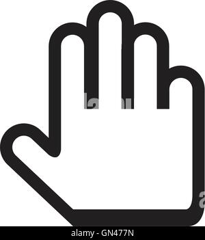 Hand gesture black icon vector Stock Vector