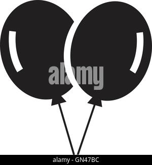 Vector glossy air balloon in heart form. Illustration of realistic air ...