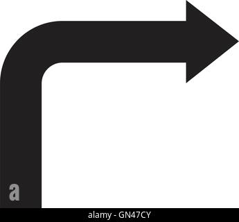 Right  Turn arrow Stock Vector