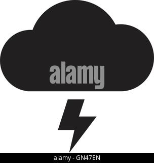 cloud lightning icon Stock Vector