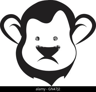 Monkey head icon vector Stock Vector