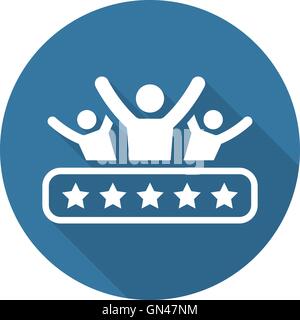 Client Satisfaction Icon. Flat Design. Stock Vector