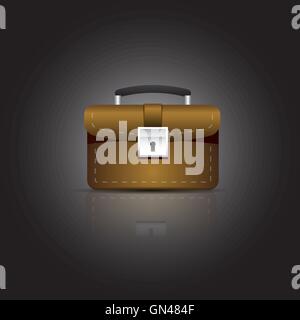 Briefcase with lock Stock Vector