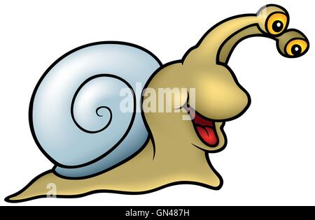 Cheerful Snail Stock Vector