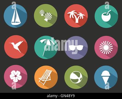 Tropical Icons Stock Vector