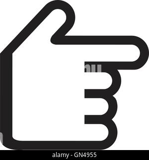 Hand gesture black icon vector Stock Vector