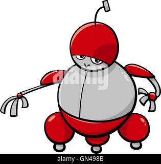 cute robot cartoon character Stock Vector