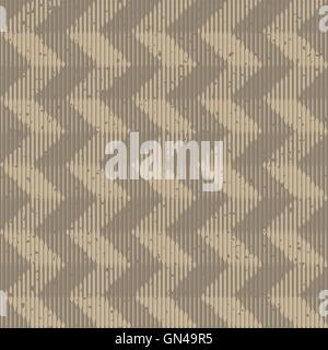 Vector Seamless Grey Hand Drawn Engraving Chevron Lines Retro Grunge Pattern Stock Vector