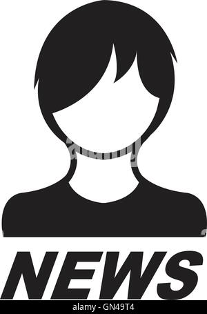 journalist  icon Stock Vector