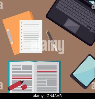 high view technology icon Stock Vector
