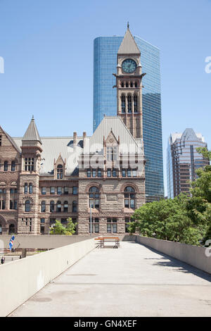 TORONTO - AUGUST 8, 2016: Toronto's Old City Hall was home to its city council from 1899 to 1966 and remains one of the city's m Stock Photo