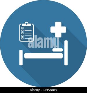 Hospital Care Icon. Flat Design. Stock Vector