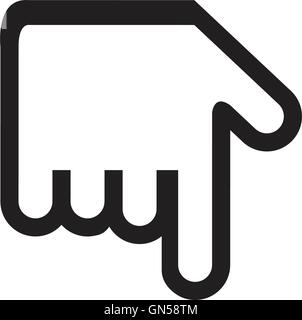 Hand gesture black icon vector Stock Vector