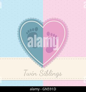 Vector twins blue shower hi-res stock photography and images - Alamy