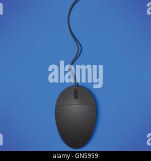 Mouse isolated on blue background Stock Vector