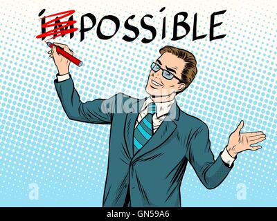 Impossible possible business concept Stock Vector