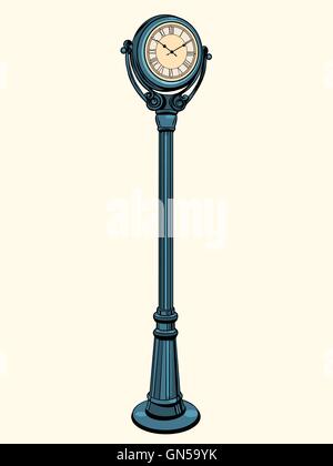 Street clock with arrows on the dial Stock Vector