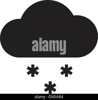 Single weather icon - Cloud with Snow. Stock Vector