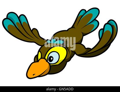 Flying Sparrow Stock Vector