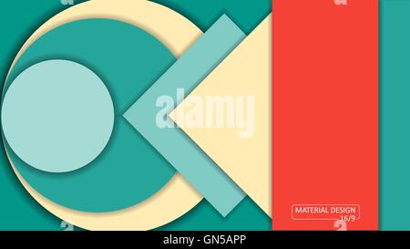 Background Unusual modern material design. Format 16:9 Stock Vector