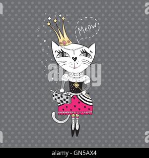 Royal cat Stock Vector