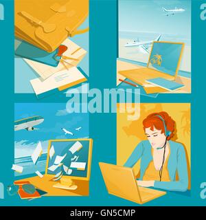 Travel Agency Illustrations Stock Vector