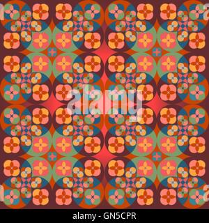 Square flower pattern symmetrical Stock Vector