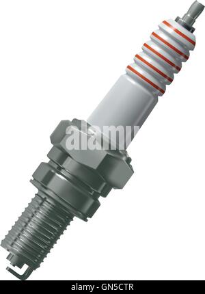 Spark plug for the engine Stock Vector