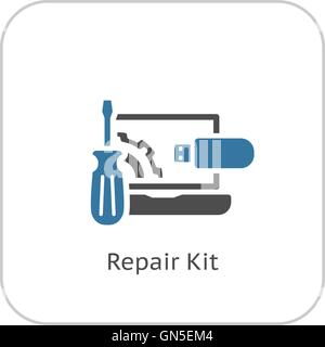 Repair Kit Icon. Flat Design. Stock Vector