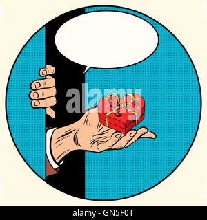 Gift ring proposal to be his wife Stock Vector