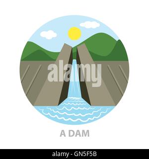 a dam Stock Vector