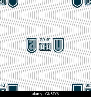 Scoreboard icon sign. Seamless pattern with geometric texture. Vector Stock Vector