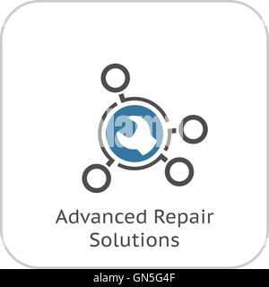Advanced Repair Solutions Icon. Flat Design. Stock Vector