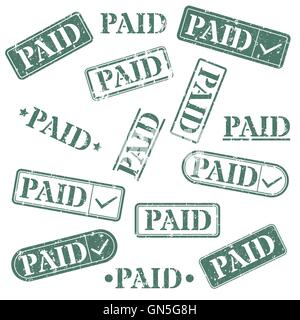 A set of stamps is paid, vector illustration. Stock Vector