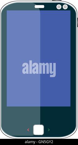 vector smart phone with blue screen Stock Vector