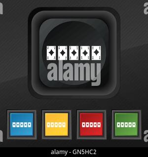 Poker hand black icon. Royal flush cards Stock Vector Image & Art - Alamy