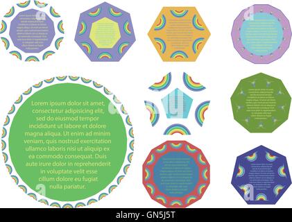Set of geometric labels Stock Vector