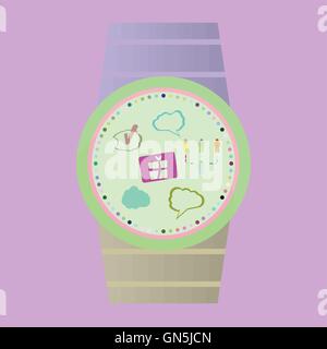 Vector Popular Smart Watch Icons Stock Vector