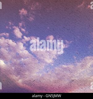 Fog and clouds on a vintage textured paper vector background, wi Stock Vector